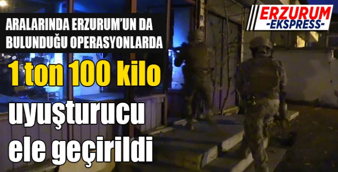 1 ton 100 kilo uyuşturucu ele geçirildi