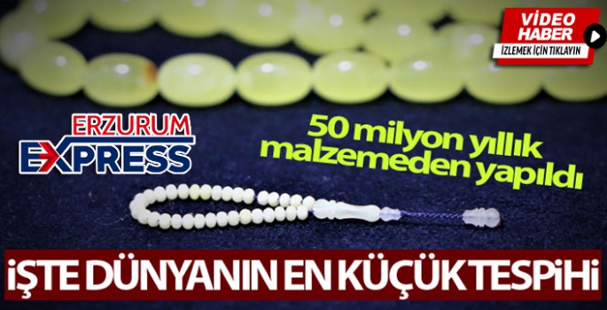 50 milyon yıllık fosil damla kehribardan dünyanın en küçük tespihini yaptı