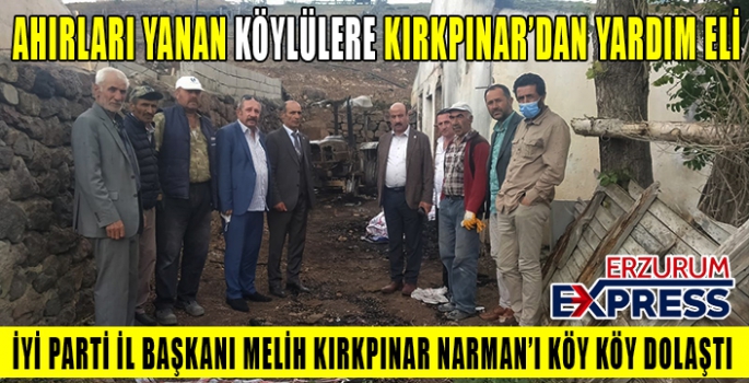 AHIRLARI YANAN KÖYLÜLERE KIRKPINAR'DAN YARDIM ELİ