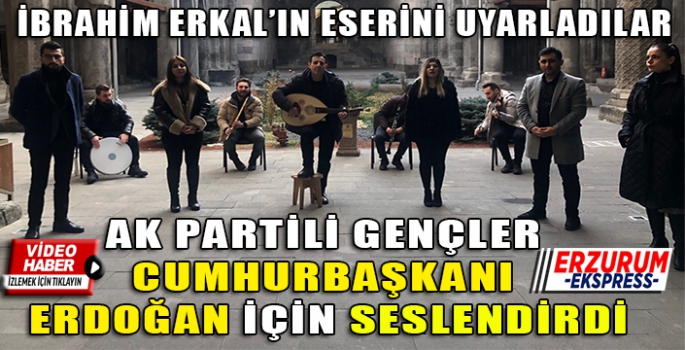 AK PARTİLİ GENÇLERDEN CUMHURBAŞKANINA JEST