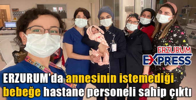 Annesinin terk ettiği bebeğe hastane personeli sahip çıktı