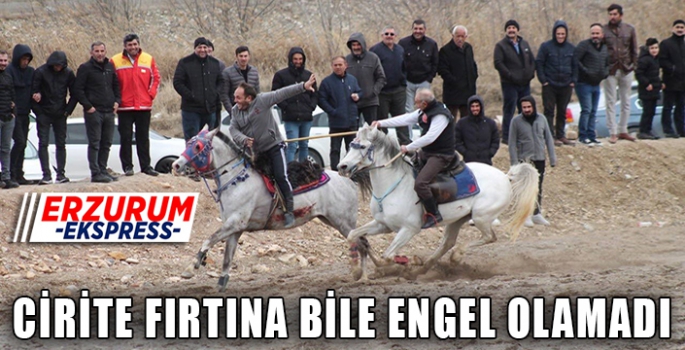 Ata sporu cirite fırtına bile engel olamadı