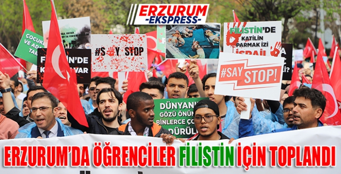 Atatürk Üniversiteli öğrencilerden Filistin’e destek mesajı