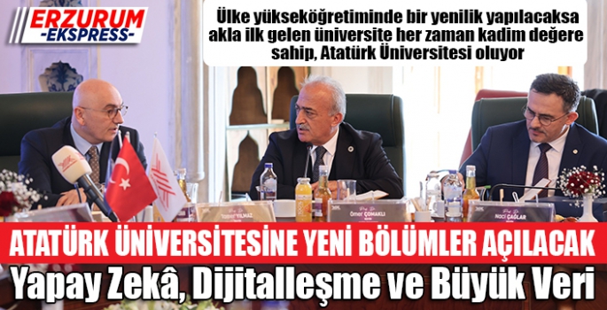 Atatürk Üniversitesine yeni bölümler geliyor