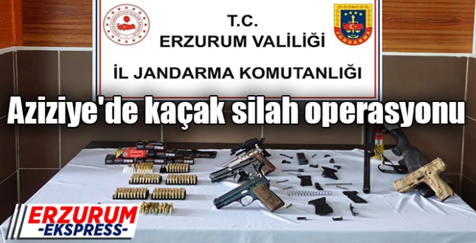 Aziziye'de kaçak silah operasyonu