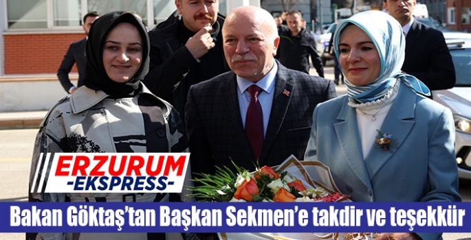  Bakan Göktaş’tan Başkan Sekmen’e sosyal projeler teşekkürü