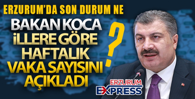 Bakan Koca illere göre haftalık vaka sayısını açıkladı