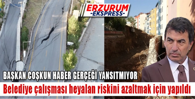 Belediye çalışması heyalan riskini azaltmak için yapıldı