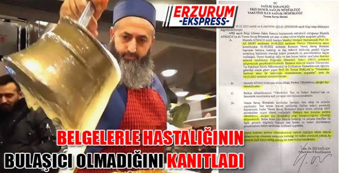 BELGELERLE HASTALIĞININ BULAŞICI OLMADIĞINI KANITLADI