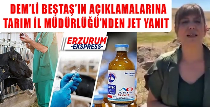 Beştaş'ın, sosyal medyada Şap Hastalığı ile ilgili paylaşımına Tarım İl Müdürlüğü'nden açıklama
