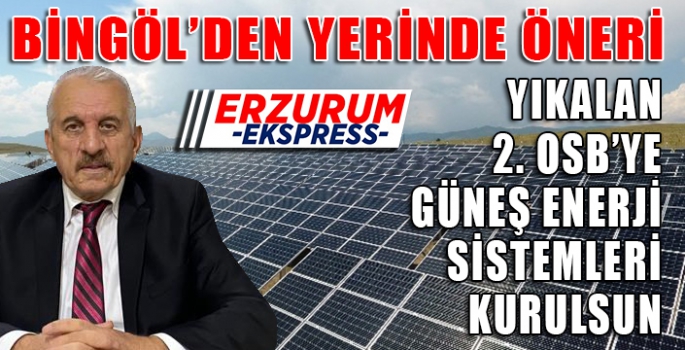 Bingöl'den yerinde öneri