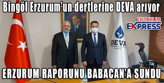 Bingöl Erzurum'un dertlerine DEVA arıyor