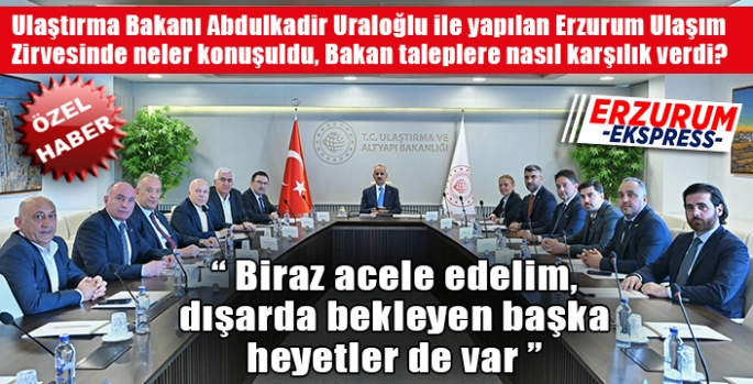 Biraz acele edelim, dışarda bekleyen başka heyetler de var.