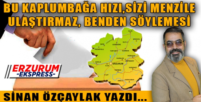 BU KAPLUMBAĞA HIZI MENZİLE ULAŞTIRMAZ BENDEN SÖYLEMESİ