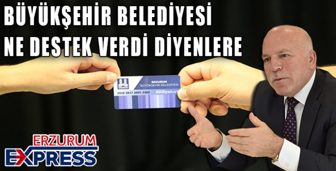 BÜYÜKŞEHİR BELEDİYESİ NE DESTEK VERDİ DİYENLERE 