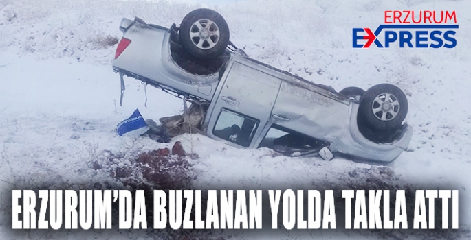 Buzlanan yollar kazaya neden oldu