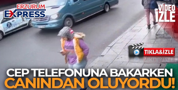 Cep telefonuna bakarken canından oluyordu