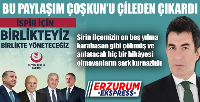 Coşkun'u çileden çıkaran paylaşım