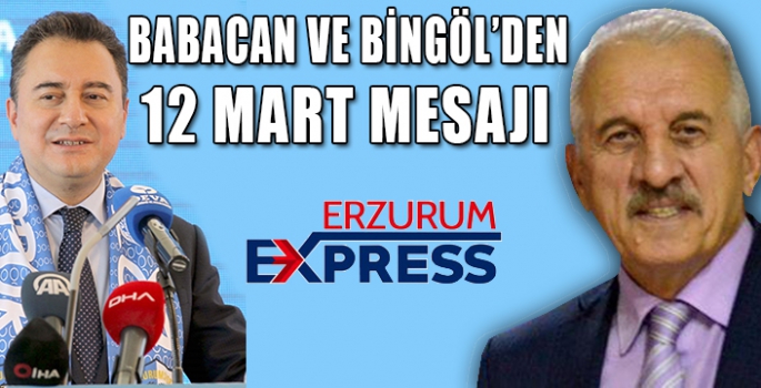 DEVA PARTİSİ'NDEN 12 MART MESAJI. 