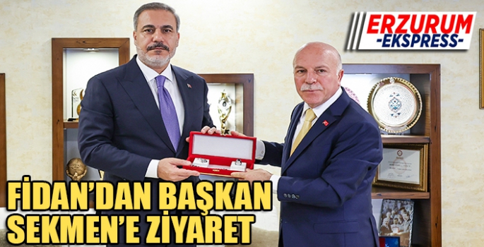 Dışişleri Bakanı Hakan Fidan, Erzurum Büyükşehir Belediyesi'nde