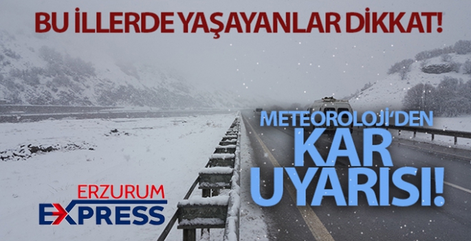 Doğu Anadolu'da karla karışık yağmur bekleniyor