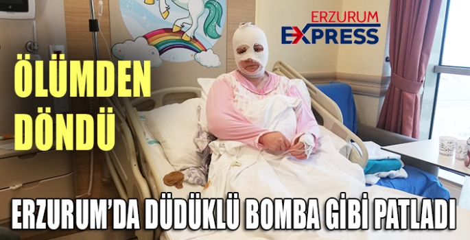 Düdüklü tencere bomba gibi patladı