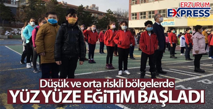 Düşük ve orta riskli bölgelerde yüz yüze eğitim başladı