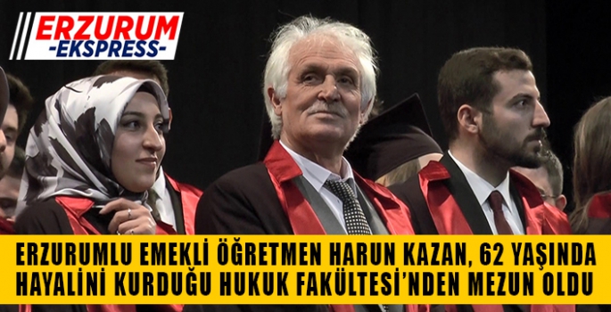 Emekli öğretmen 62 yaşında hayalindeki Hukuk Fakültesi’nden mezun oldu