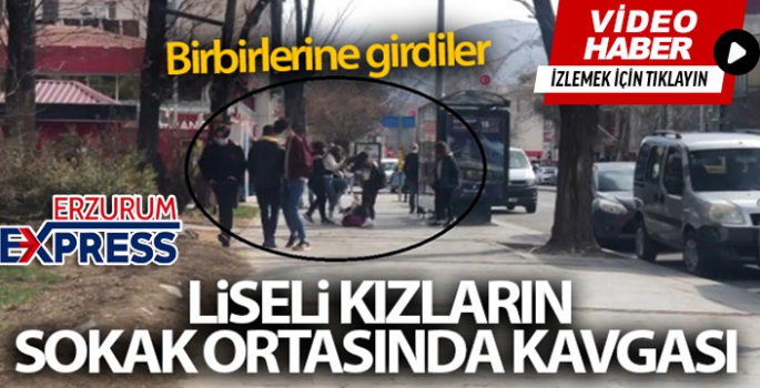 Erzincan'da liseli kızların kavgası