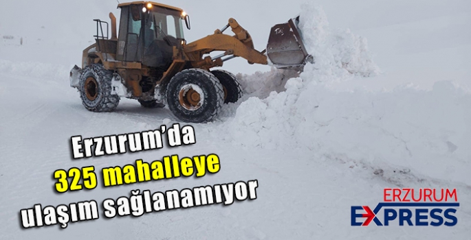  Erzurum’da 325 mahalleye ulaşım sağlanamıyor