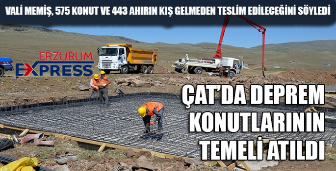 Erzurum’da 575 deprem konutunun temeli atıldı