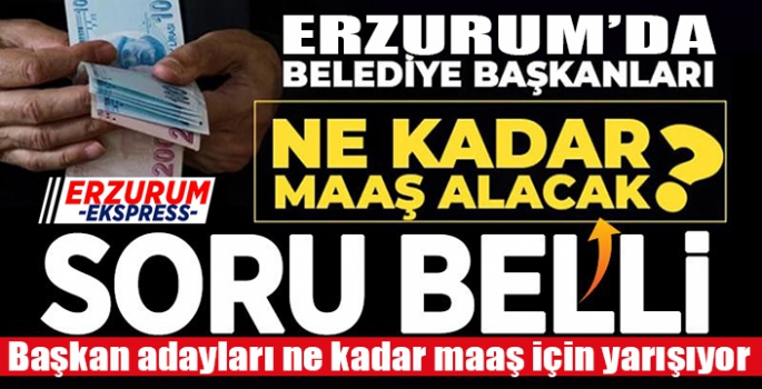 Erzurum'da Belediye Başkanlarının maaşları ne kadar? 