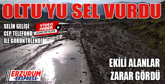 Erzurum'da dolu ve sağanak sele neden oldu