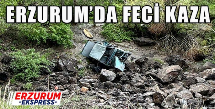 Erzurum'da feci kaza
