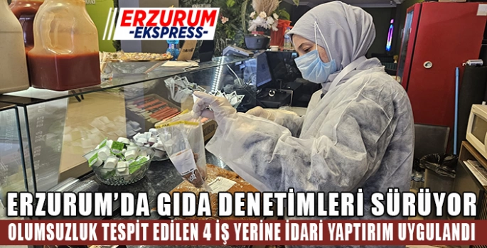 Erzurum'da gıda denetimleri sürüyor 