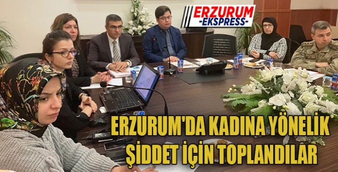 ERZURUM'DA KADINA YÖNELİK ŞİDDET İÇİN TOPLANDILAR