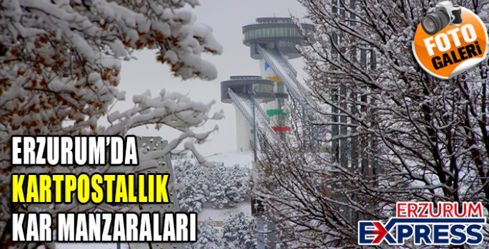 Erzurum’da kartpostallık kış manzaraları