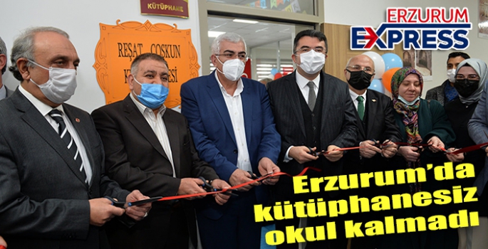 Erzurum’da kütüphanesiz okul kalmadı