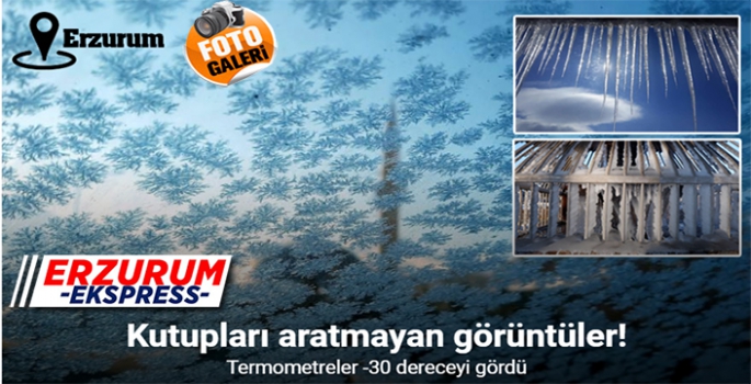 Erzurum’da kutupları aratmayan görüntüler