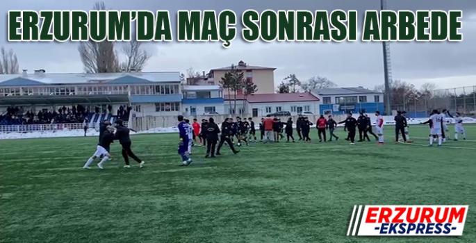 Erzurum'da maç sonunda arbede