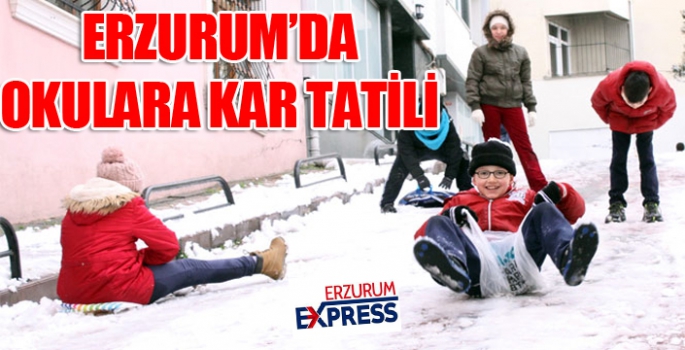 Erzurum’da okullara kar tatili