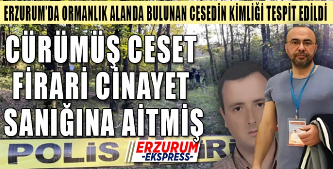 Erzurum'da ormanlık alanda bulunan çürümüş cesedin kimliği belirlendi. 
