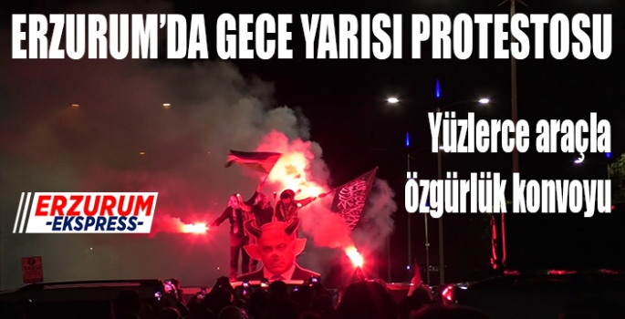 Erzurum'da özgürlük konvoyu