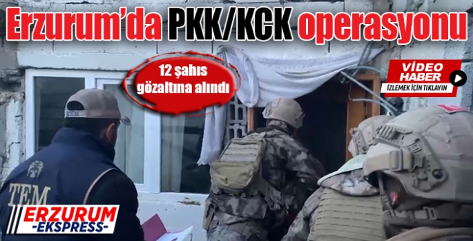 Erzurum’da PKK/KCK operasyonu: 12 şüpheli gözaltına alındı