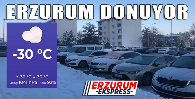  Erzurum dondurucu soğuklara teslim