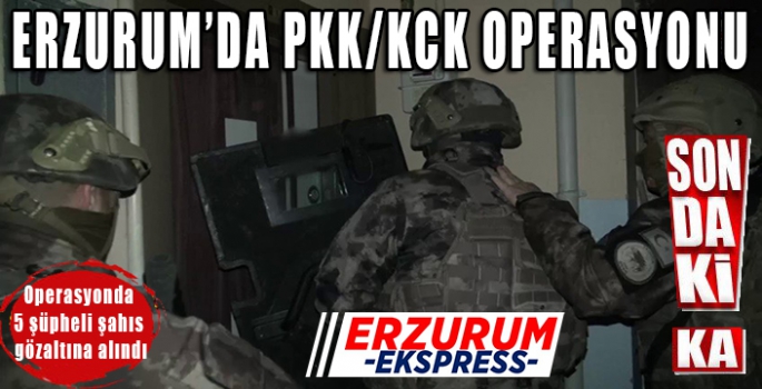  Erzurum Emniyetinden PKK/KCK operasyonu: 5 gözaltı