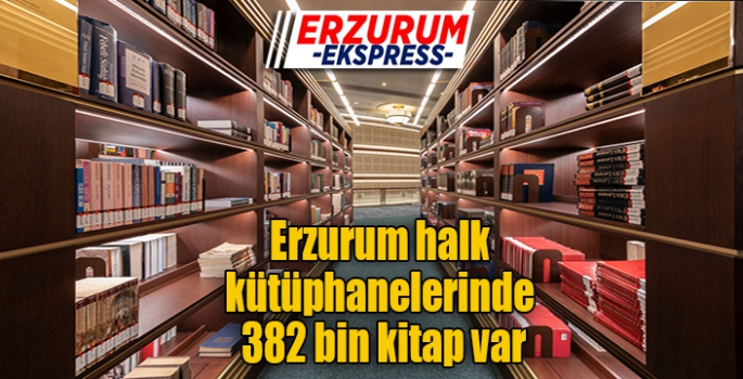 Erzurum halk kütüphanelerinde 382 bin kitap var