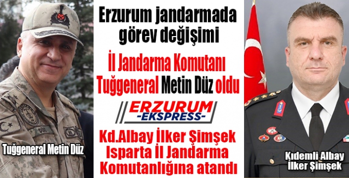 Erzurum jandarmada görev değişimi