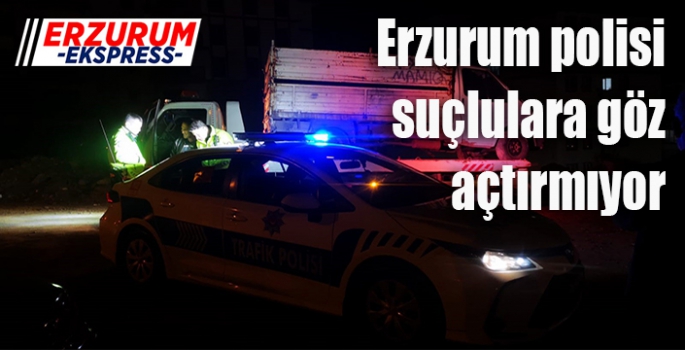Erzurum polisi suçlulara göz açtırmıyor