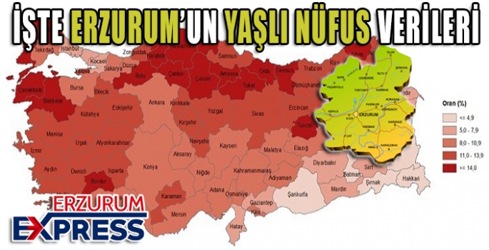 Erzurum Yaşlı Nüfus verileri açıklandı